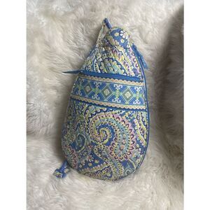 Vera Bradley Quilted Paisley Sling Bag in Blue & Pastel